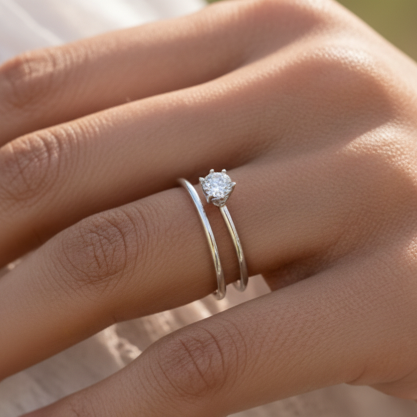 Simple Wedding Ring Set