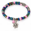 Petal Pop Pink Flower Memory Wire Bracelet