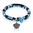 Queen Energy Blue Memory Wire Bracelet