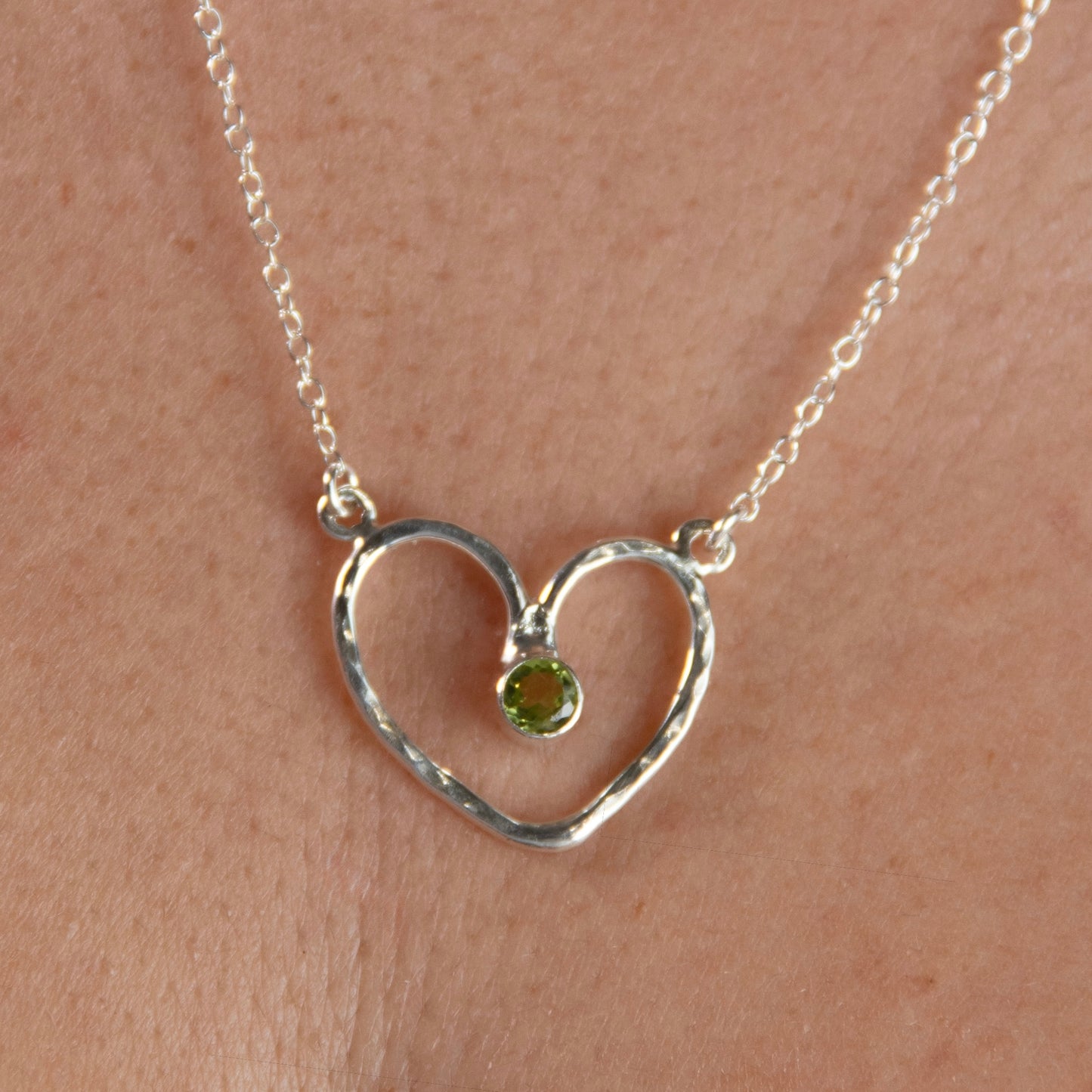 Peridot Heart Necklace