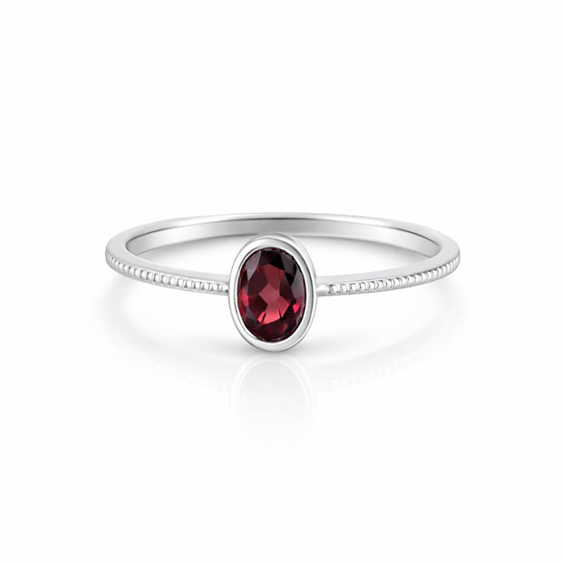Garnet Oval Ring