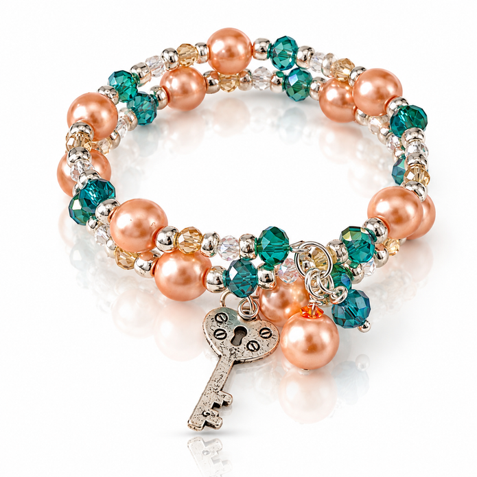 Secret Garden Memory Wire Bracelet