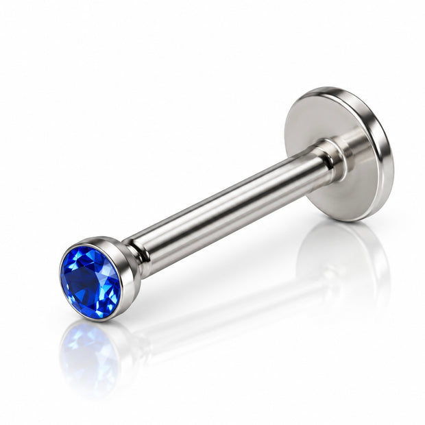 Tiny Rebellion 2mm Flat Back Labret Stud Internally Threaded
