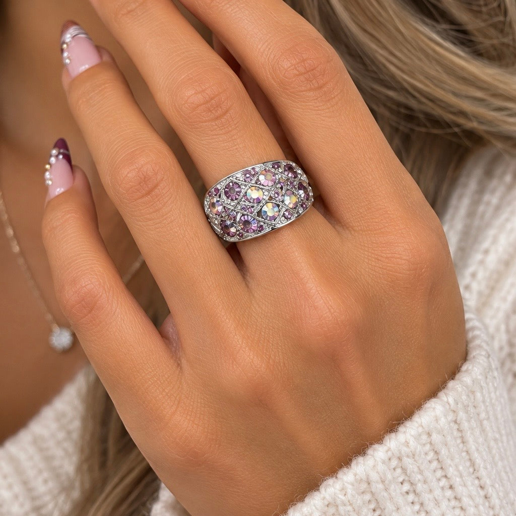 Domed Lattice Crystal Adjustable Rings