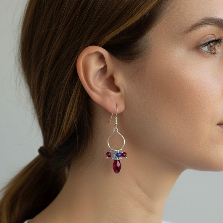 Red White Blue Earrings-BOGO Free