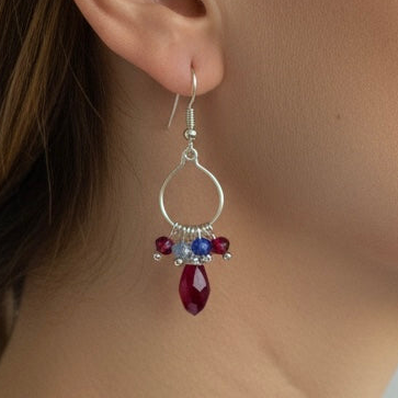 Red White Blue Earrings