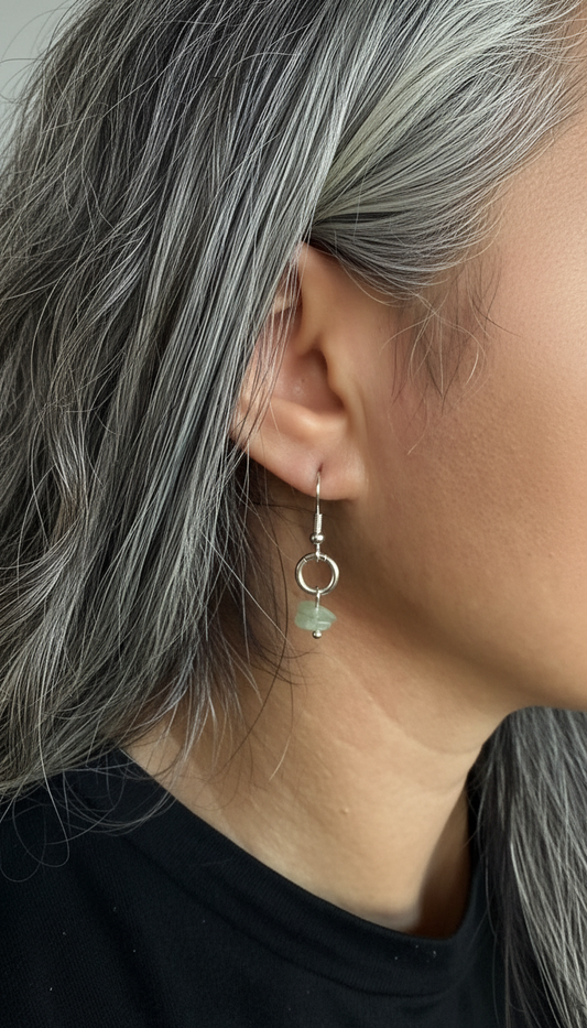 Green Adventurine Small Earrings