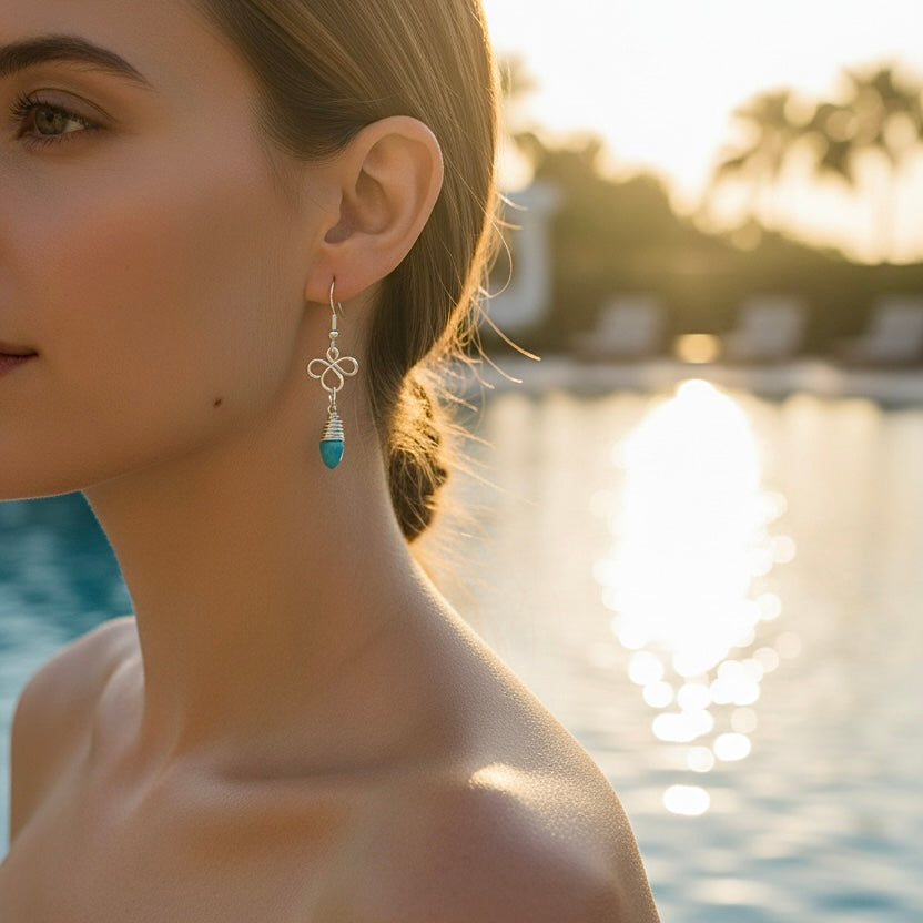 Blue Fancy Earrings-BOGO Free