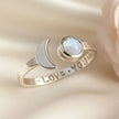 Opal Moon Ring