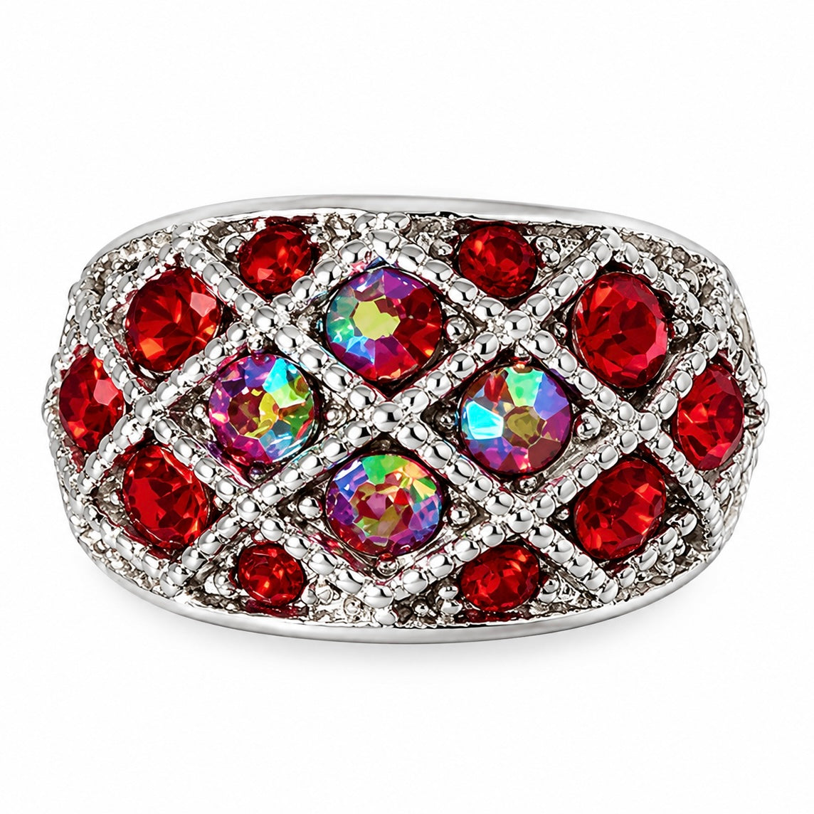 Domed Lattice Crystal Adjustable Rings