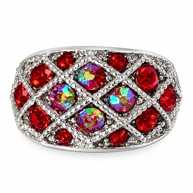 Domed Lattice Crystal Adjustable Rings