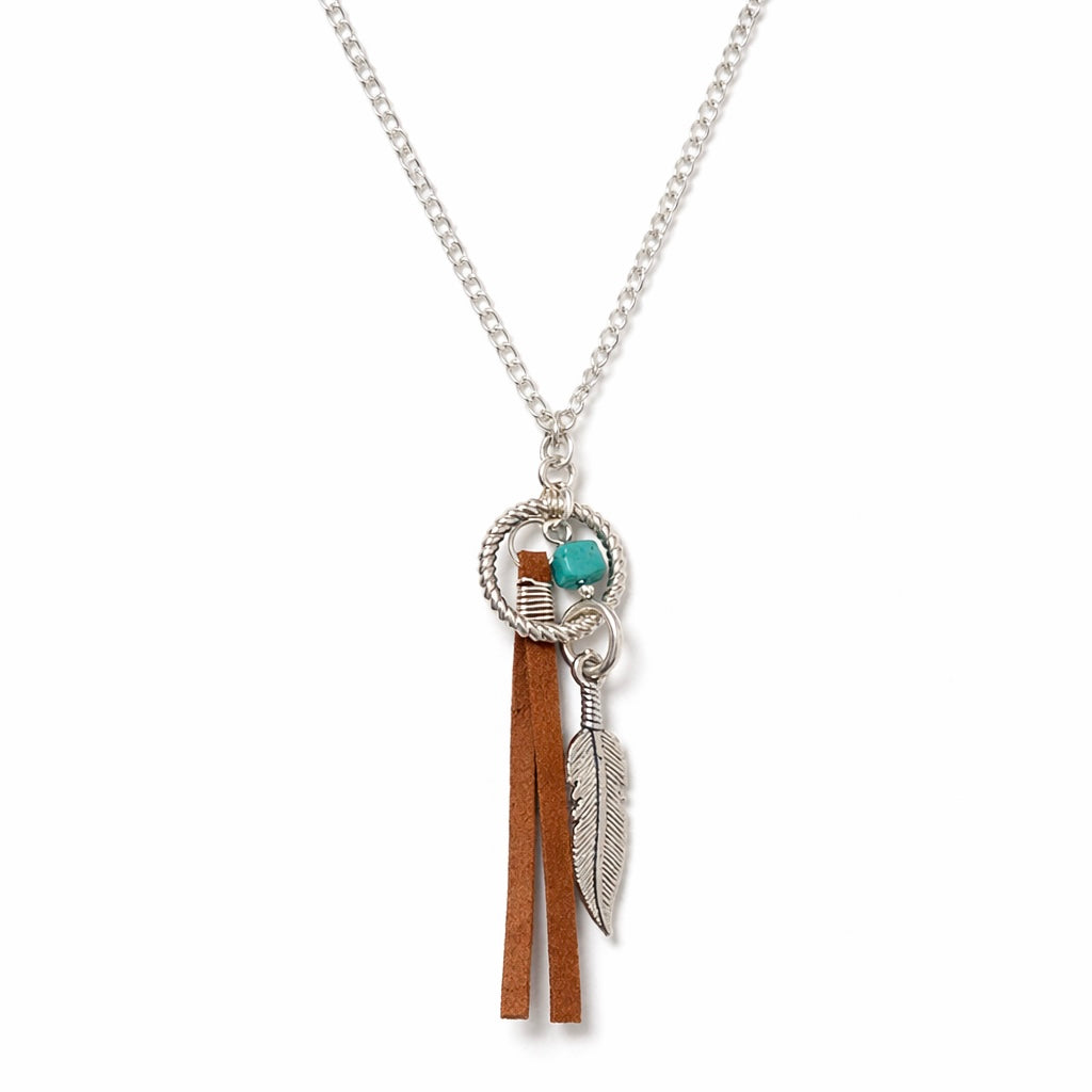 Feather Leather Necklace