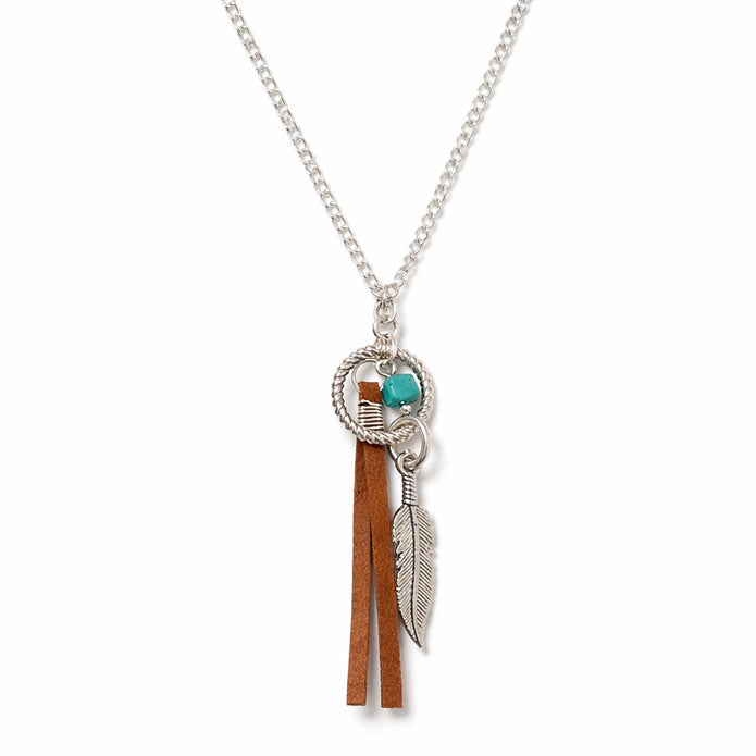 Feather Leather Necklace