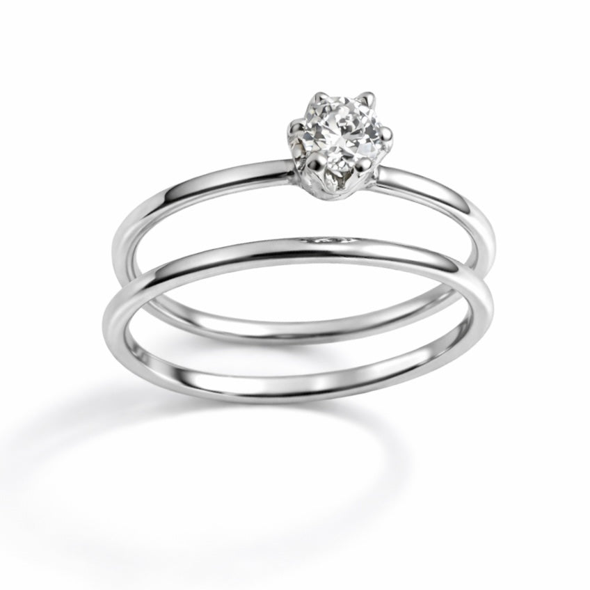 Simple Wedding Ring Set