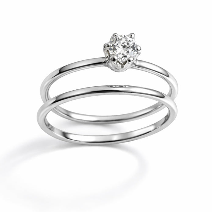 Simple Wedding Ring Set