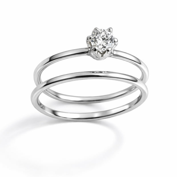 Simple Wedding Ring Set