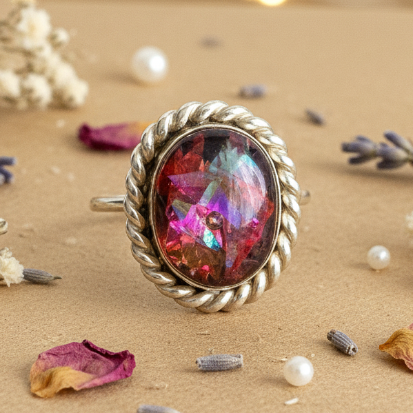 Faux Opal Ring
