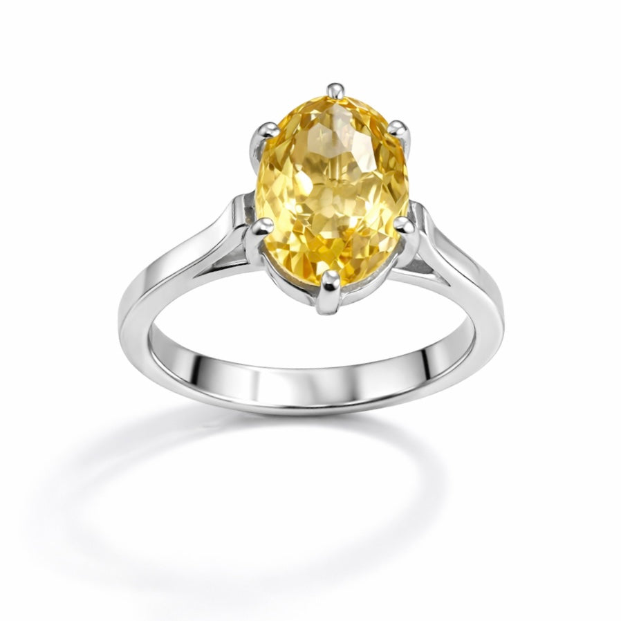 Big Citrine Cocktail Ring
