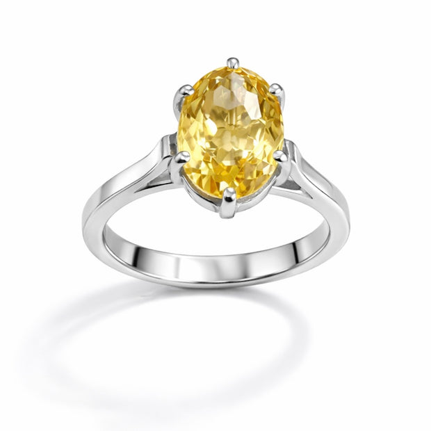 Big Citrine Cocktail Ring