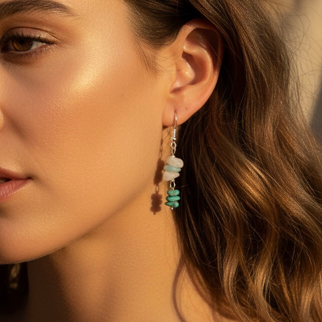 Turquoise Mixed Stone Earrings