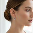 Blue Huggie Earrings-BOGO Free