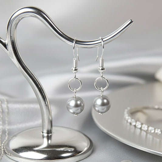 Silver Pearl Earrings