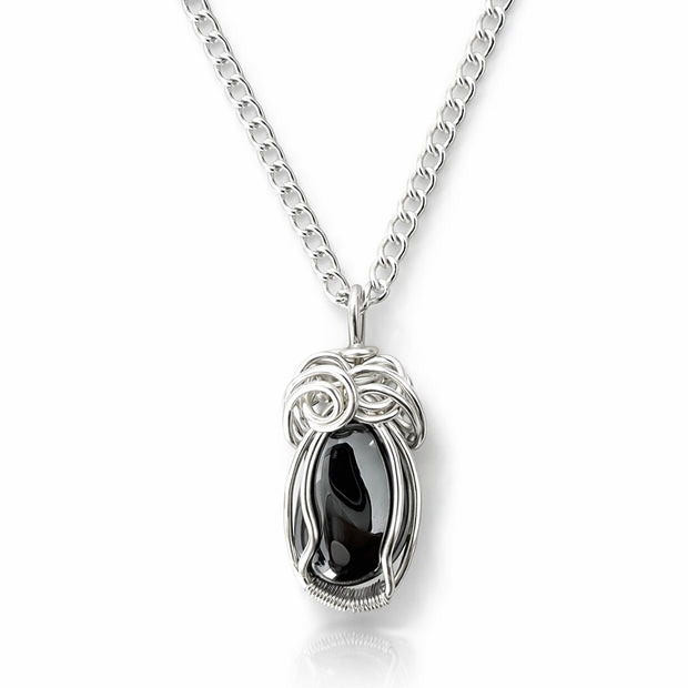 Swirl Hematite Necklace