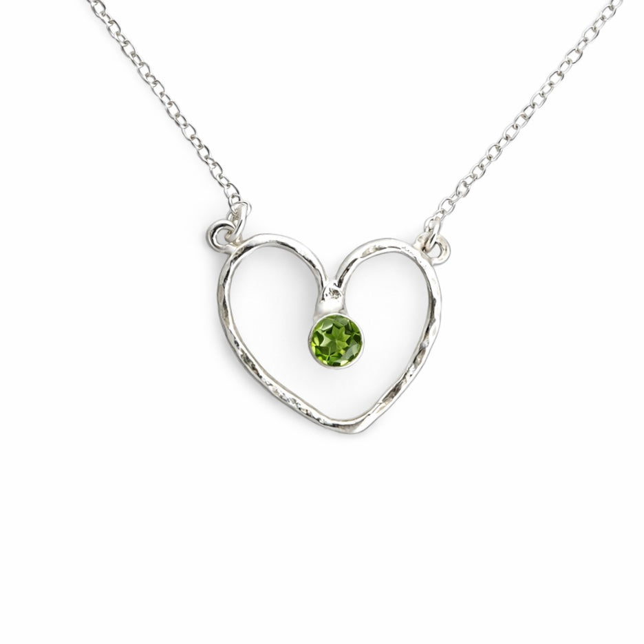 Peridot Heart Necklace