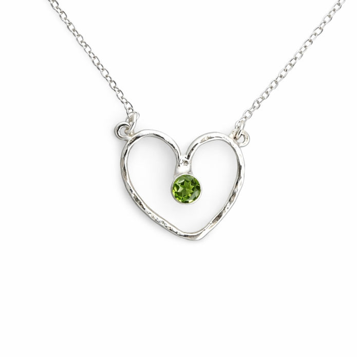 Peridot Heart Necklace