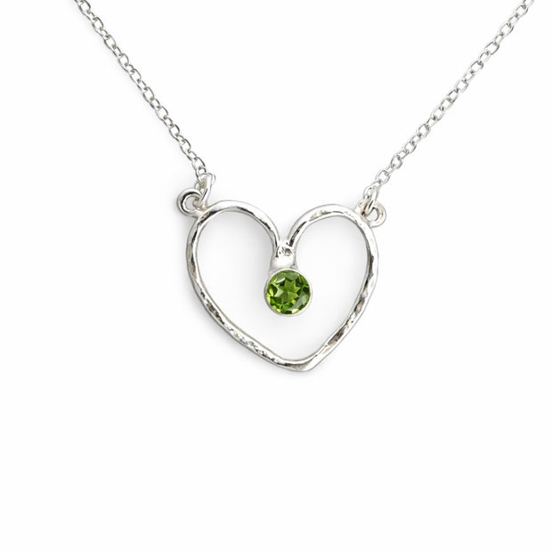 Peridot Heart Necklace