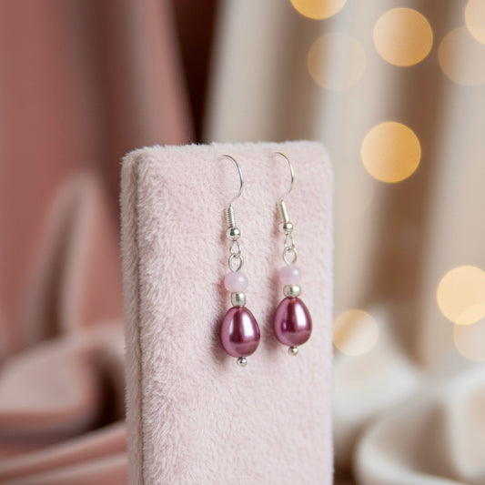 Pink Pearl Earrings