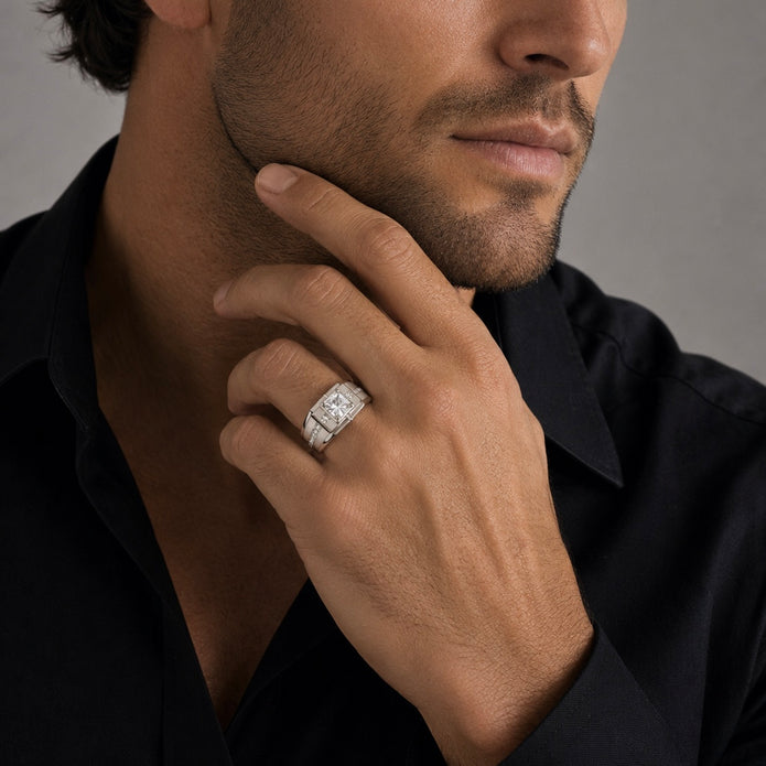 Silver Plated Men’s Fashion Ring