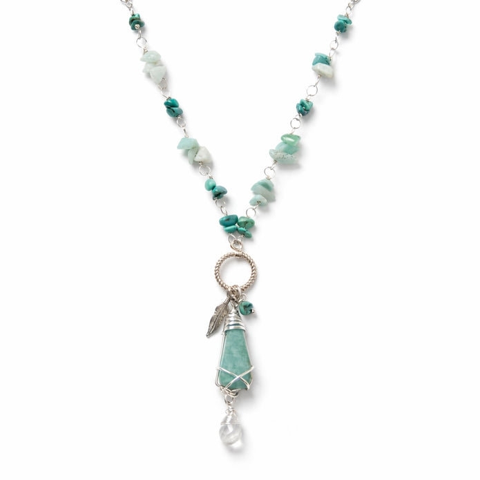 Turquoise Blue Gemstone Necklace