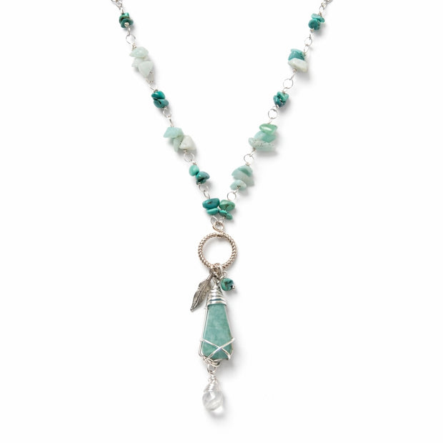 Turquoise Blue Gemstone Necklace
