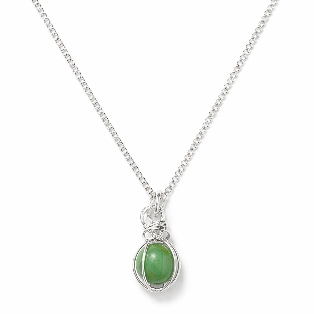 Marble Green Gem Necklace