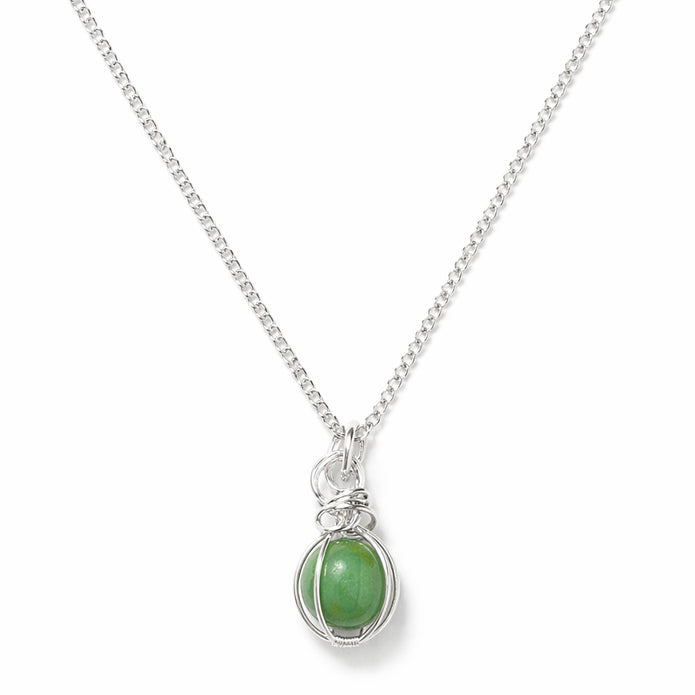 Marble Green Gem Necklace