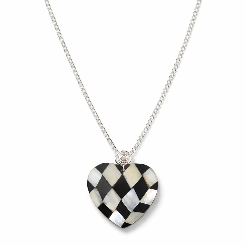 Mother Of Pearl Heart Necklace