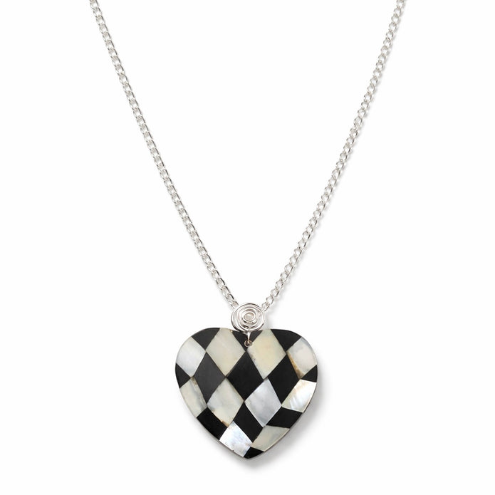 Mother Of Pearl Heart Necklace