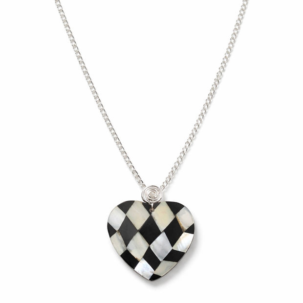 Mother Of Pearl Heart Necklace