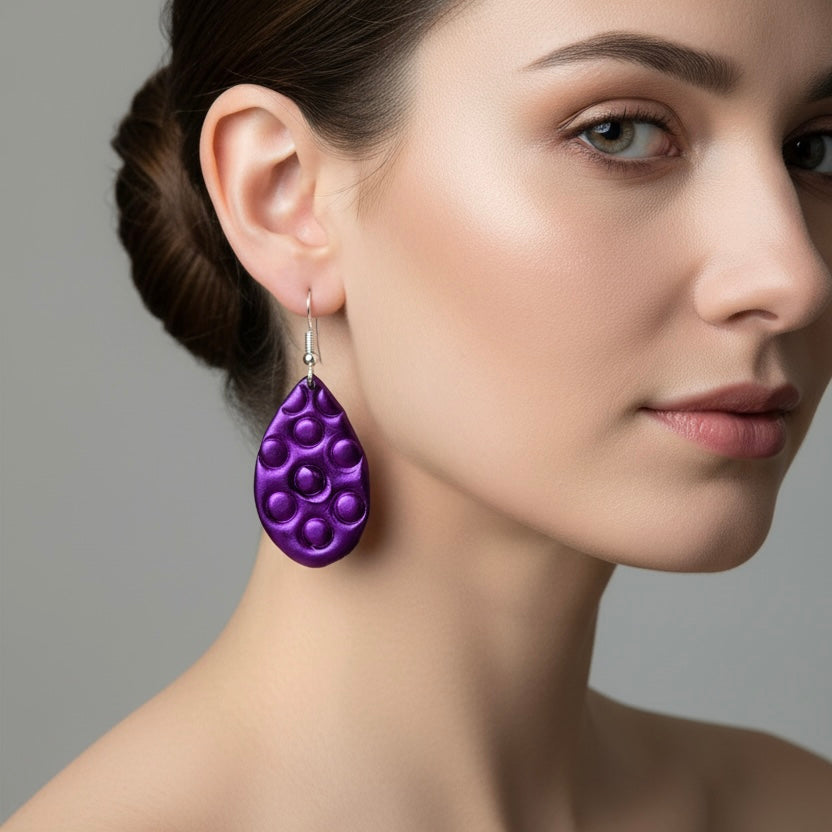 Purple Dots Earrings
