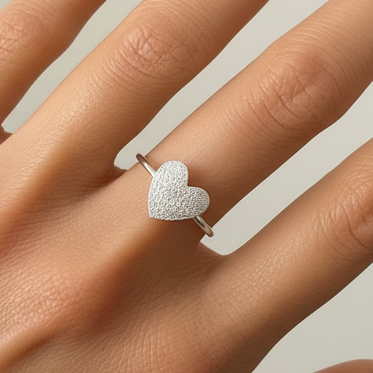 Pave Textured Ring