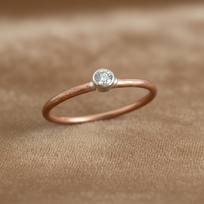 Sterling Silver Copper Band Ring