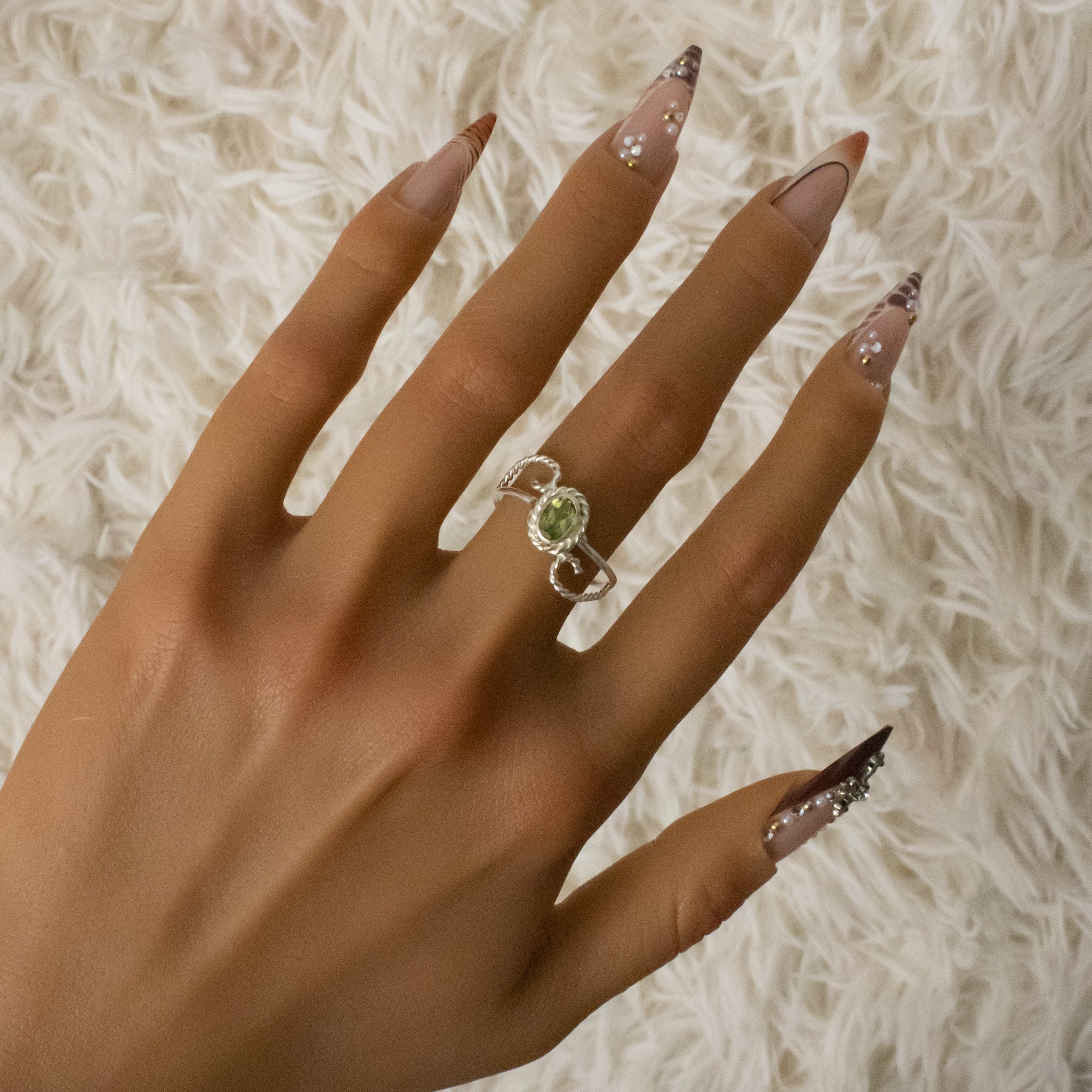 Peridot Design Ring