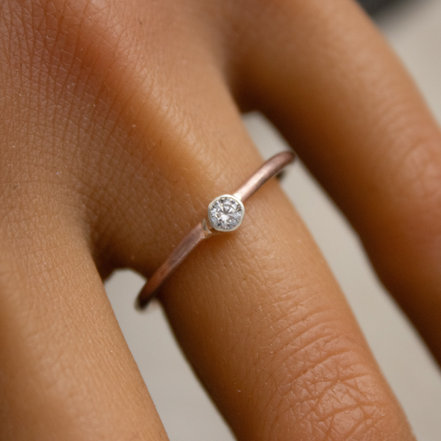 Sterling Silver Copper Band Ring