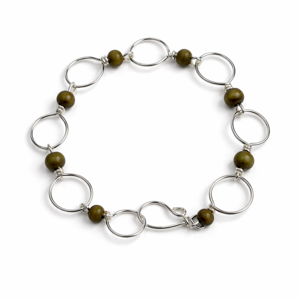 Olive Green Cateye Bracelet