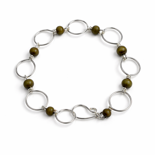 Olive Green Cateye Bracelet