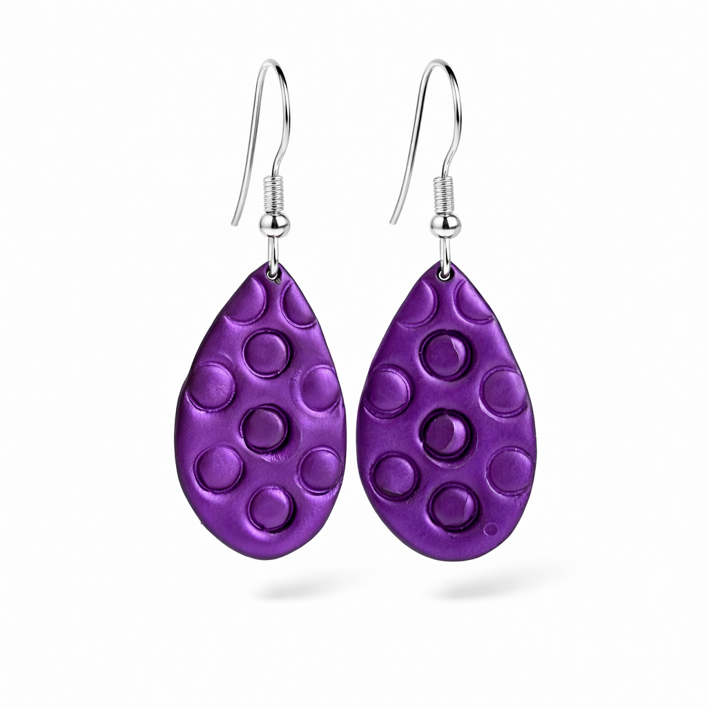 Purple Dots Earrings-BOGO Free