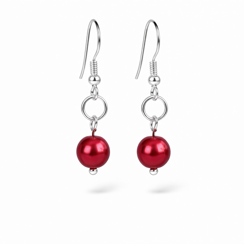 Red Pearl Earrings-BOGO Free