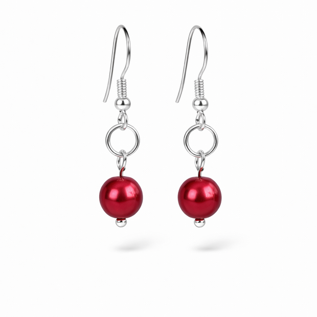 Red Pearl Earrings-BOGO Free