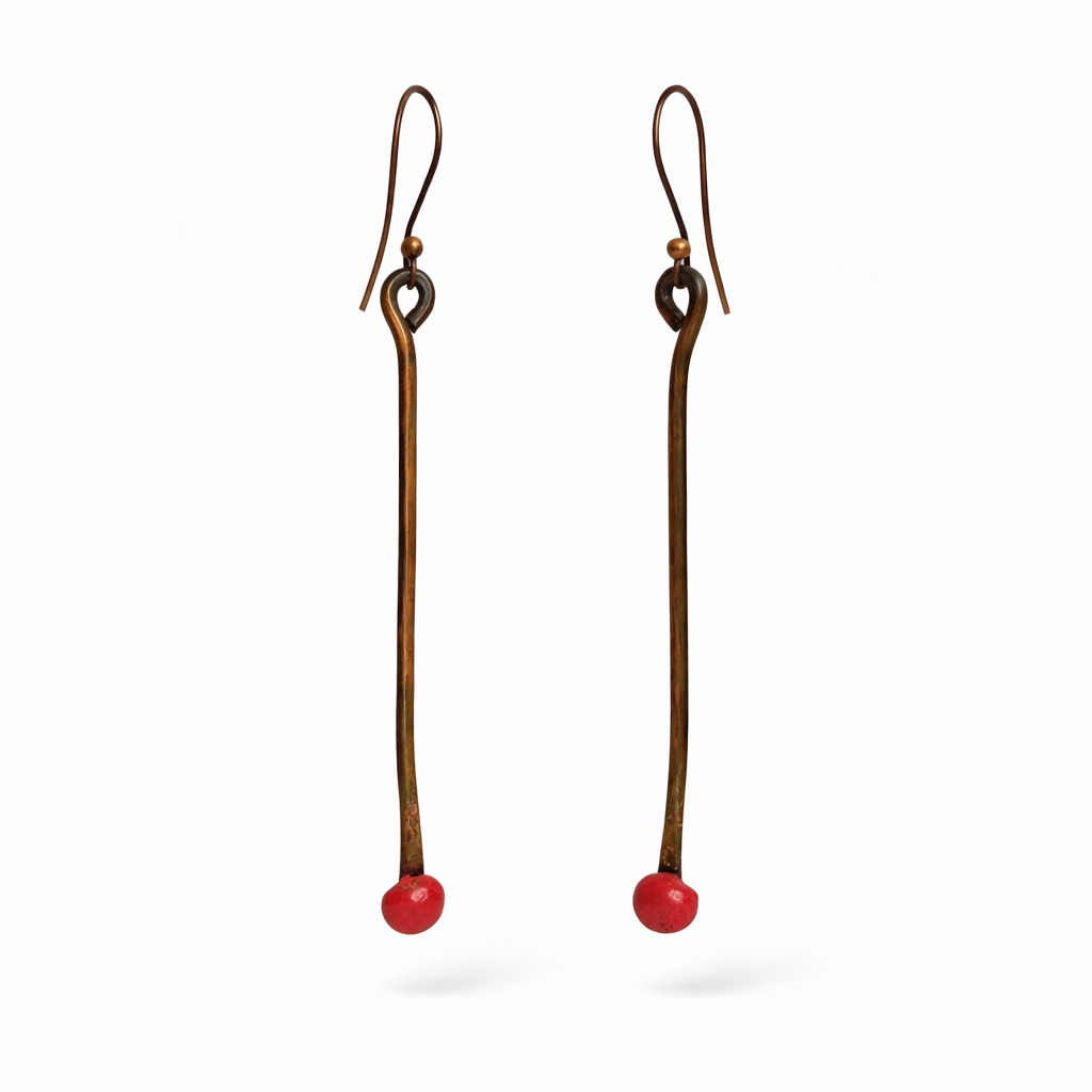 Copper Red Patina Earrings-BOGO Free